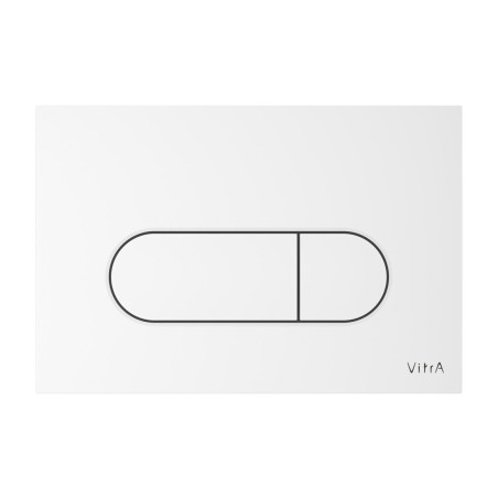 VitrA Loop Round Flush Plate - Gloss White | Wall Hung Frame