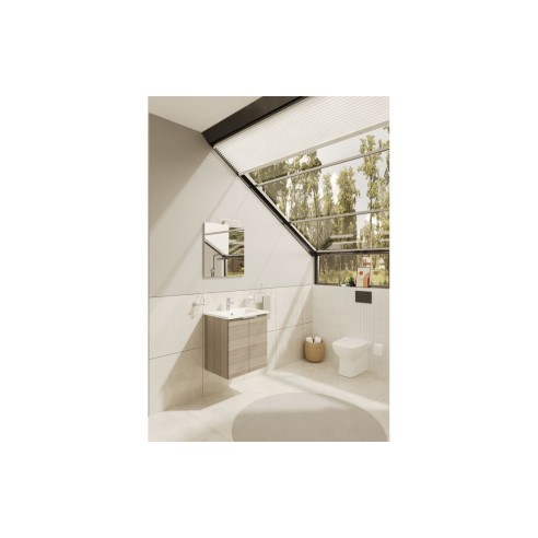 VitrA Loop Round Flush Plate - Gloss White | Wall Hung Frame