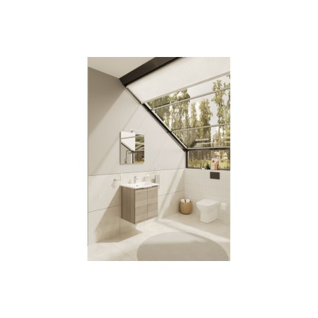 VitrA Loop Round Flush Plate - Gloss White | Wall Hung Frame