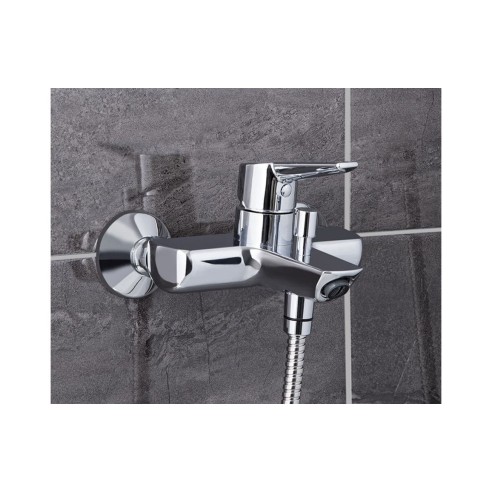 VitrA Solid S Wall Mounted Bath/Shower Mixer - Chrome | Bath