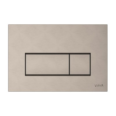 VitrA Loop Square Flush Plate - Brushed Nickel | Wall Hung F