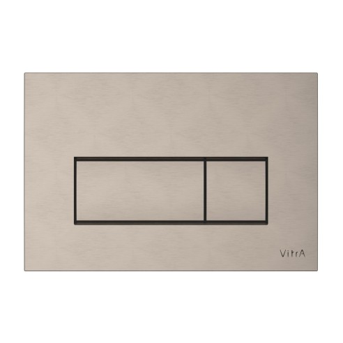 VitrA Loop Square Flush Plate - Brushed Nickel | Wall Hung F