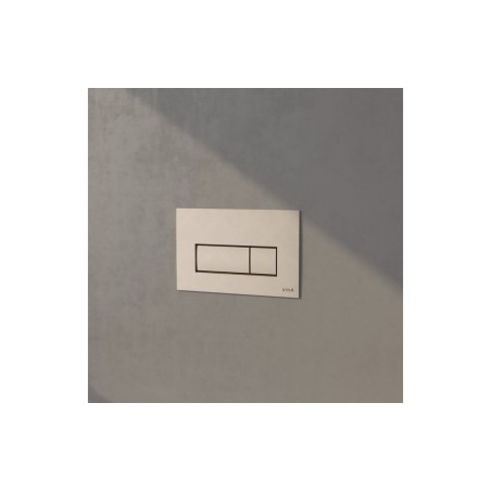 VitrA Loop Square Flush Plate - Brushed Nickel | Wall Hung F