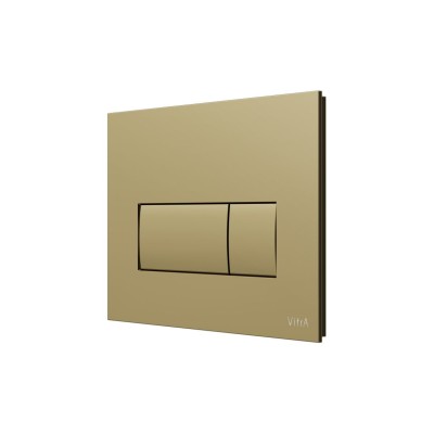 VitrA Loop Square Flush Plate - Gloss Gold | Wall Hung Frame 2