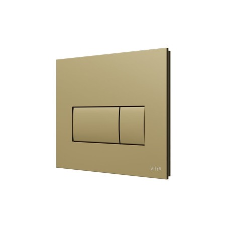 VitrA Loop Square Flush Plate - Gloss Gold | Wall Hung Frame