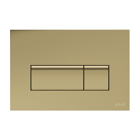 VitrA Loop Square Flush Plate - Gloss Gold | Wall Hung Frame