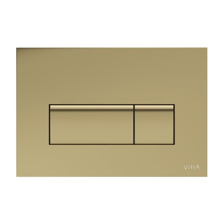 VitrA Loop Square Flush Plate - Gloss Gold | Wall Hung Frame