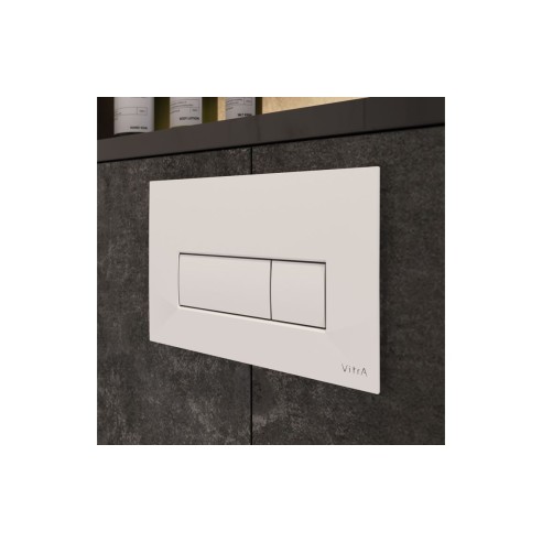 VitrA Loop Square Flush Plate - Gloss White | Wall Hung Fram