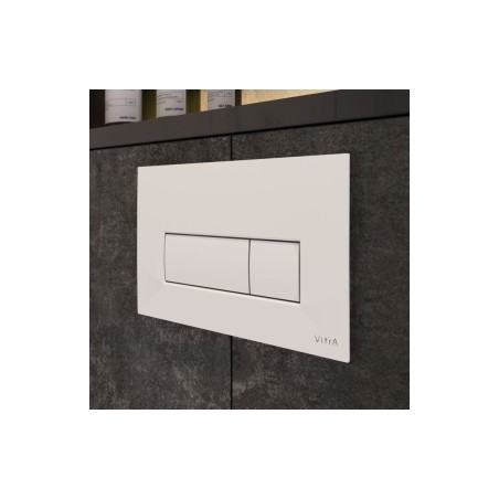 VitrA Loop Square Flush Plate - Gloss White | Wall Hung Fram