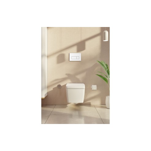 VitrA Loop Square Flush Plate - Gloss White | Wall Hung Fram