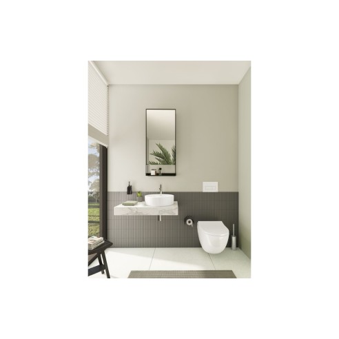 VitrA Loop Square Flush Plate - Gloss White | Wall Hung Fram