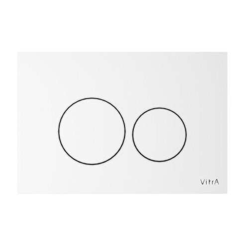 VitrA Origin ABS Flush Plate - Gloss White | Wall Hung Frame