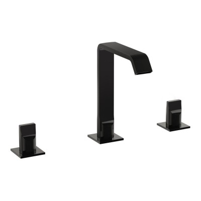 VitrA Suit 3-Hole Basin Mixer - Gloss Black | Bathroom Taps