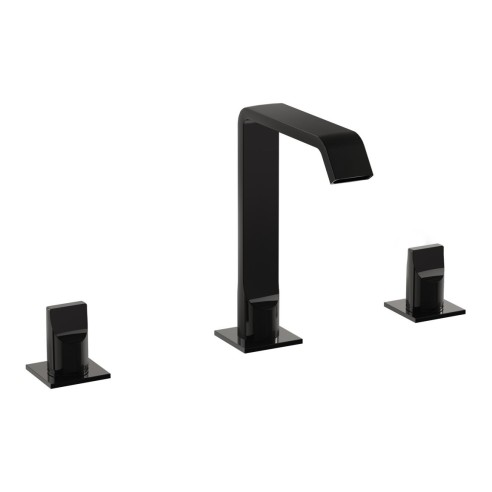 VitrA Suit 3-Hole Basin Mixer - Gloss Black | Bathroom Taps