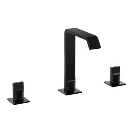 VitrA Suit 3-Hole Basin Mixer - Gloss Black | Bathroom Taps