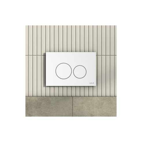 VitrA Origin ABS Flush Plate - Gloss White | Wall Hung Frame