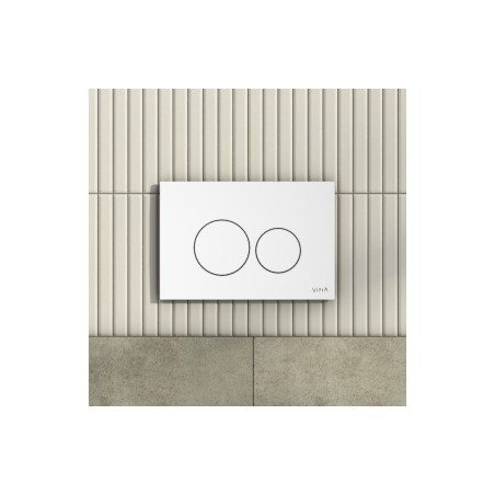 VitrA Origin ABS Flush Plate - Gloss White | Wall Hung Frame