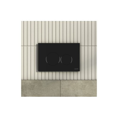 VitrA Origin ABS Flush Plate - Gloss Black | Wall Hung Frame 2