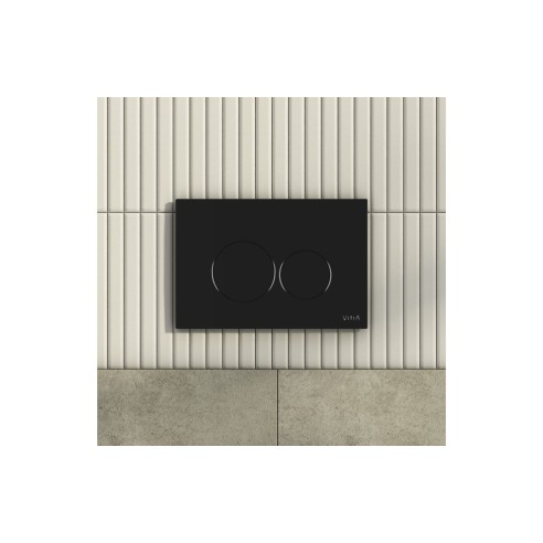 VitrA Origin ABS Flush Plate - Gloss Black | Wall Hung Frame