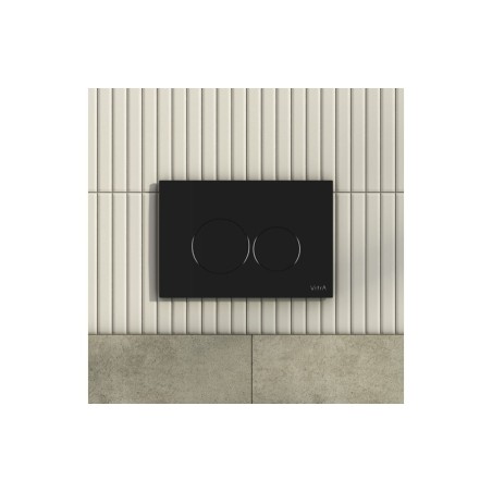 VitrA Origin ABS Flush Plate - Gloss Black | Wall Hung Frame