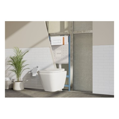 VitrA V-Fix Core WH 12cm 3/6L WC Frame & Cistern | Wall Hung 2