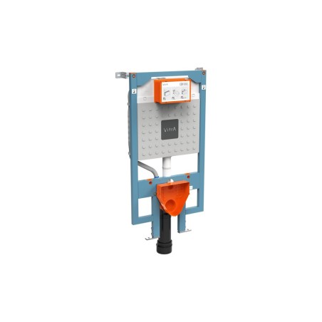 VitrA V-Fix Prime WH WC Frame & 8cm 2.5/4L Cistern (Floor/Wa