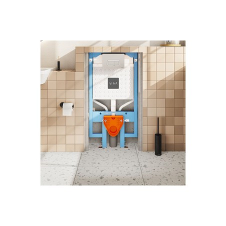 VitrA V-Fix Prime WH WC Frame & 8cm 3/6L Cistern (Floor/Wall
