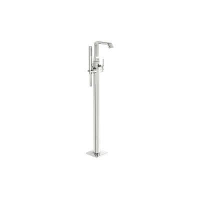 VitrA Suit Floor Standing Bath/Shower Mixer - Chrome | Bathr
