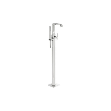 VitrA Suit Floor Standing Bath/Shower Mixer - Chrome | Bathr