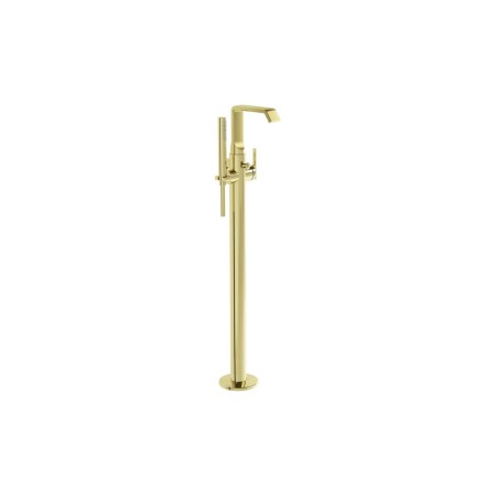 VitrA Suit Floor Standing Bath/Shower Mixer - Soft Gold | Ba