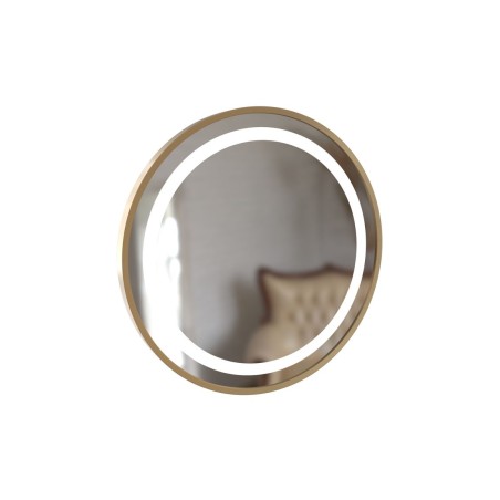 Orinoco 600mm Round Front-Lit LED Mirror - Brushed Brass | Mirrors | BathroomKing