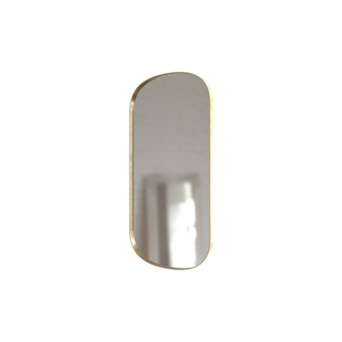 Reka 800x400mm Oblong Mirror - Brushed Brass | Mirrors | BathroomKing