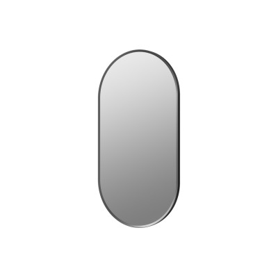 Reka 800x400mm Oblong Mirror - Matt Black | Mirrors | BathroomKing