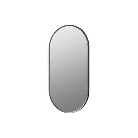 Reka 800x400mm Oblong Mirror - Matt Black | Mirrors | BathroomKing