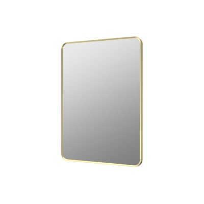 Reka 600x800mm Rectangle Mirror - Brushed Brass | Mirrors | BathroomKing