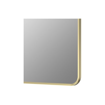 Reka 600x800mm Rectangle Mirror - Brushed Brass | Mirrors | BathroomKing 2
