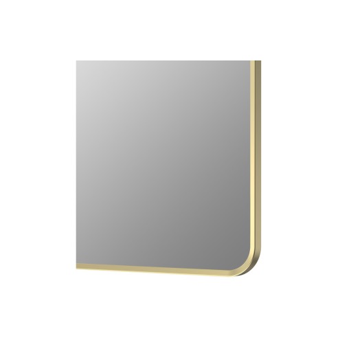 Reka 600x800mm Rectangle Mirror - Brushed Brass | Mirrors | BathroomKing