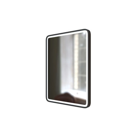 Amazon 600mm Rectangle Front-Lit LED Mirror - Matt Black | Mirrors | BathroomKing