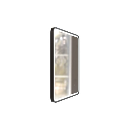 Amazon 600mm Rectangle Front-Lit LED Mirror - Matt Black | Mirrors | BathroomKing