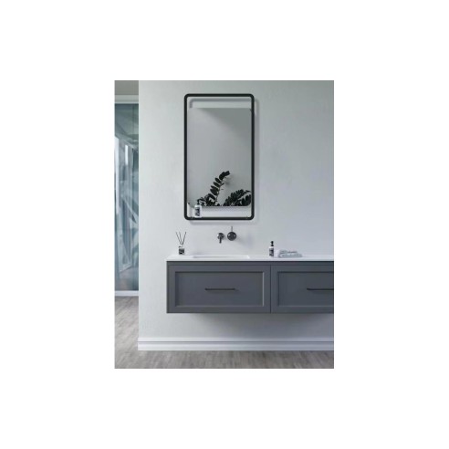 Rhine 500mm Rectangle Mirror w/Shelf | Mirrors | BathroomKing