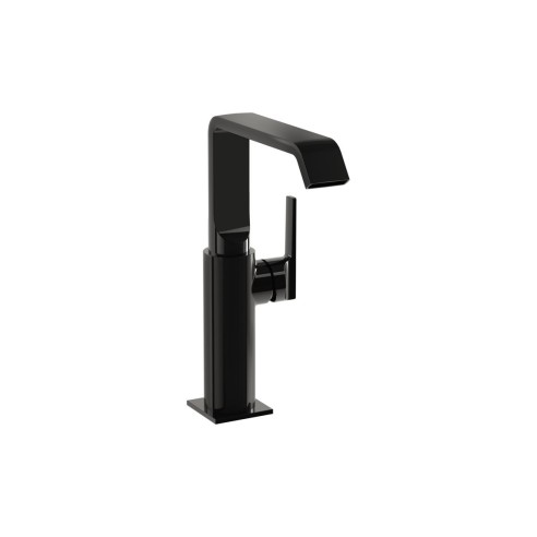 VitrA Suit Tall Basin Mixer (Side Handle) - Gloss Black | Ba