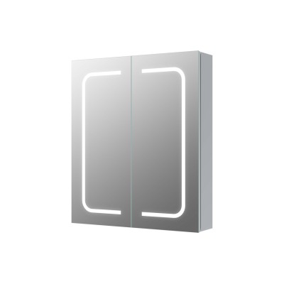 Zambezi 600mm 2 Door Front-Lit LED Mirror Cabinet | Mirrors | BathroomKing