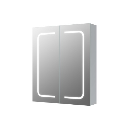Zambezi 600mm 2 Door Front-Lit LED Mirror Cabinet | Mirrors | BathroomKing
