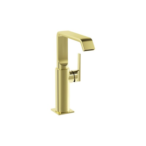 VitrA Suit Tall Basin Mixer (Side Handle) - Soft Gold | Bath