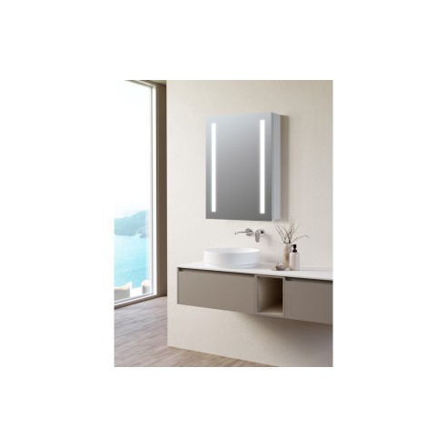 Japura 500mm 1 Door Front-Lit LED Mirror Cabinet | Mirrors | BathroomKing