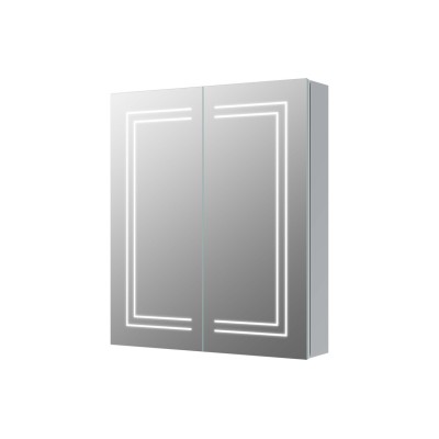 Saint 600mm 2 Door Front-Lit LED Mirror Cabinet | Mirrors | BathroomKing