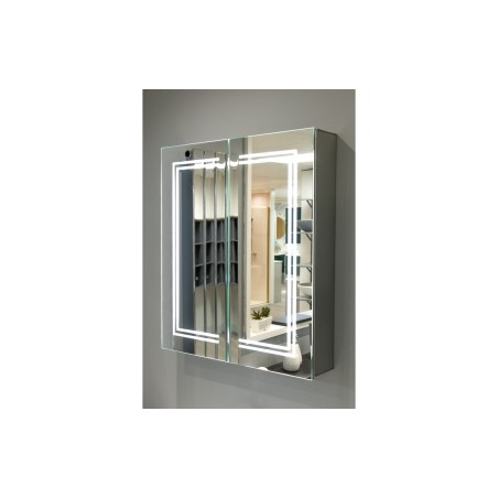 Saint 600mm 2 Door Front-Lit LED Mirror Cabinet | Mirrors | BathroomKing