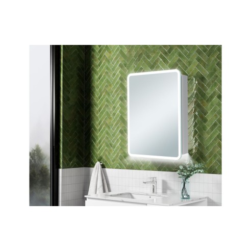Iraly 500mm 1 Door LED Mirrored Cabinet | Mirrors | BathroomKing
