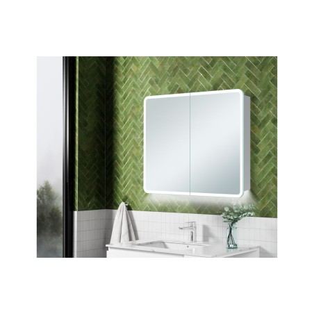 Iraly 600mm 2 Door LED Mirrored Cabinet | Mirrors | BathroomKing
