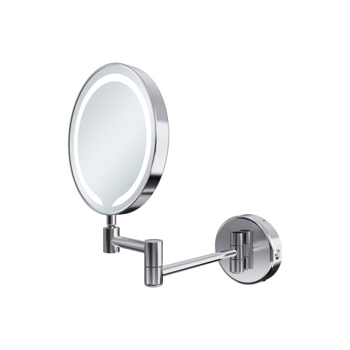 Mekong Round LED Cosmetic Mirror - Chrome | Mirrors | BathroomKing